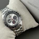 Seiko SSC911 Prospex Speedtimer Solar Chronograph Men's Watch Silver Dial