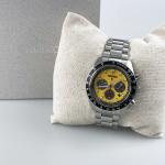 Seiko Men New Prospex Speedtimer Solar Yellow Dial SSC929 Stainless Watch 41.4mm