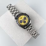 Seiko Men New Prospex Speedtimer Solar Yellow Dial SSC929 Stainless Watch 41.4mm