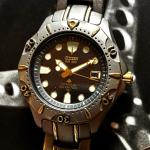 Citizen 90s Vintage WR200 Solar-Tech All Titanium Diver Watch 40mm STYLING!