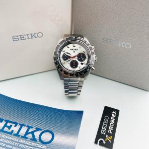 Seiko Prospex Silver Dial Solar Speedtimer 41.4mm Chronograph Men’s Watch SSC911