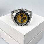Seiko Men New Prospex Speedtimer Solar Yellow Dial SSC929 Stainless Watch 41.4mm