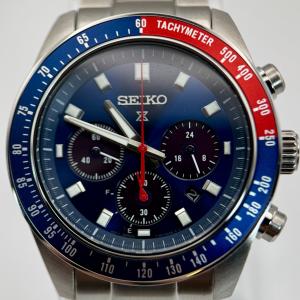 Seiko Prospex Speedtimer Men's Watch Blue Dial Solar Quartz Men's Watch SSC913