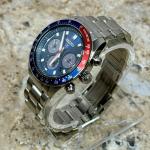 Seiko Prospex Speedtimer Men's Watch Blue Dial Solar Quartz Men's Watch SSC913