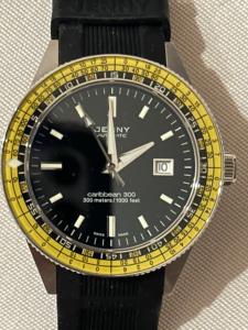 Jenny Caribbean 300 Dive Watch by DOXA Limited Edition Black/Yellow #095/500