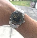 27 Sold! Titus 1960s Beads of Rice band 20mm to Calypsomatic vintage dive watch