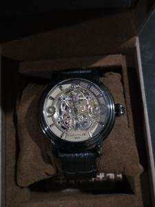 Thomas Earnshaw Longcase Grande Skeleton Automatic Watch With Leather Strap