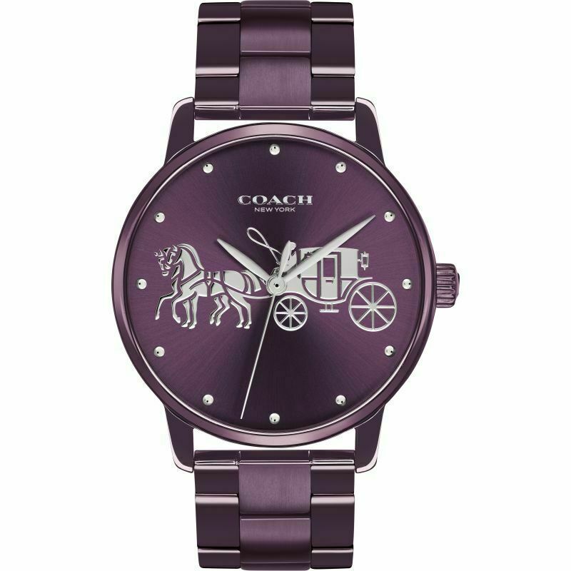 Coach Women's Grand Purple Dial Watch