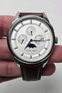 Filippo Loreti Multifunction Moon Phase Men's Classic Slim Quartz Watch Basilica