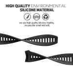 NotoCity for Garmin Instinct Band, Soft Silicone Replacement Watch Strap Compatible with Garmin Instinct 2/ Solar/Tactical(Black)