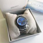 Seiko SSC931 Blue Dial Men's Chronograph Prospex Speedtimer Solar Watch 41.4mm