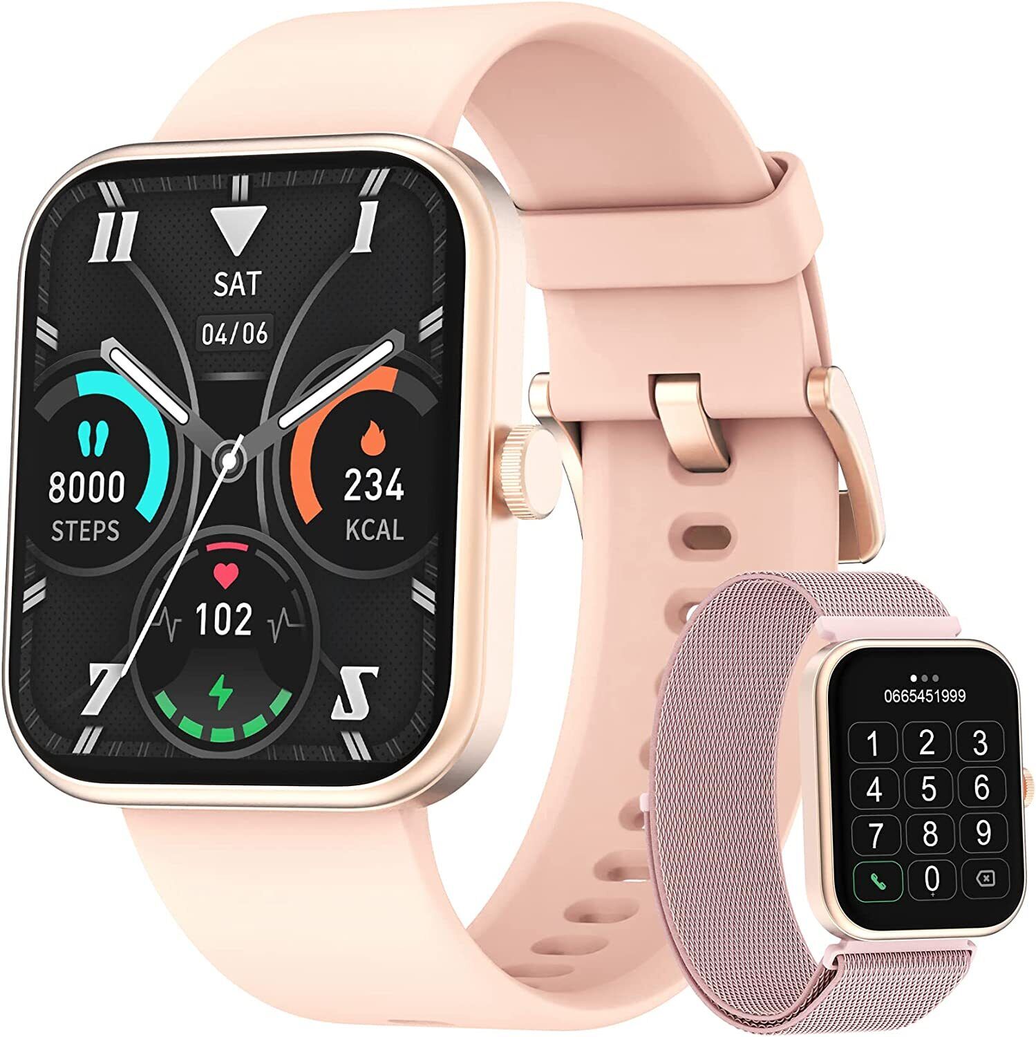 Smartwatch for Android and iOS - Women's Blood Pressure Monitor