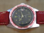 Vintage Jumbo Swiss Pesag Automatic Dive Watch - "Ghost" Red Bezel & Serviced