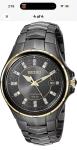 Seiko SNE506 Coutura Diamond Collection Solar Date Black Band & Dial Men's Watch