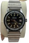 Vintage Lucerne Swiss Made Dive Waterproof Watch Glow Black Dial Rare Runs