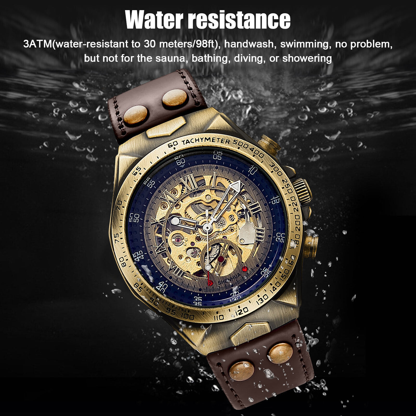 Men's Luxury Automatic Mechanical Watch - Skeleton Dial