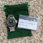 Glycine Combat Sub 42mm GL1058 Quartz Stainless Steel Mens Watch Green Rose Gold