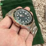 Glycine Combat Sub 42mm GL1058 Quartz Stainless Steel Mens Watch Green Rose Gold