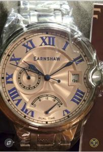 Thomas Earnshaw Barallier Retrograde Dual Time Mens Watch 