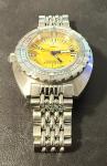Maranez Samui SS Dive Automatic Watch Yellow Based on Doxa Divingstar Stainless