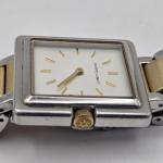 Filippo Loreti Womans Square Watch Gold Silver Tone Muse Collection New Battery