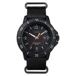 Timex Men's TW2U30300 Expedition Gallatin Solar Black Fabric Slip-Thru Strap Watch,Black/Orange