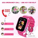 OKYUK 4G Smartwatch, Kids Watch for Kids with SIM Card, 47 Exciting Games, Two-Way Calling Feature, SOS Emergency Call Button Ideal for Kids Aged 3-12, Children’s Cell Phone Alternative (Rose Red)
