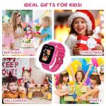 OKYUK 4G Smartwatch, Kids Watch for Kids with SIM Card, 47 Exciting Games, Two-Way Calling Feature, SOS Emergency Call Button Ideal for Kids Aged 3-12, Children’s Cell Phone Alternative (Rose Red)