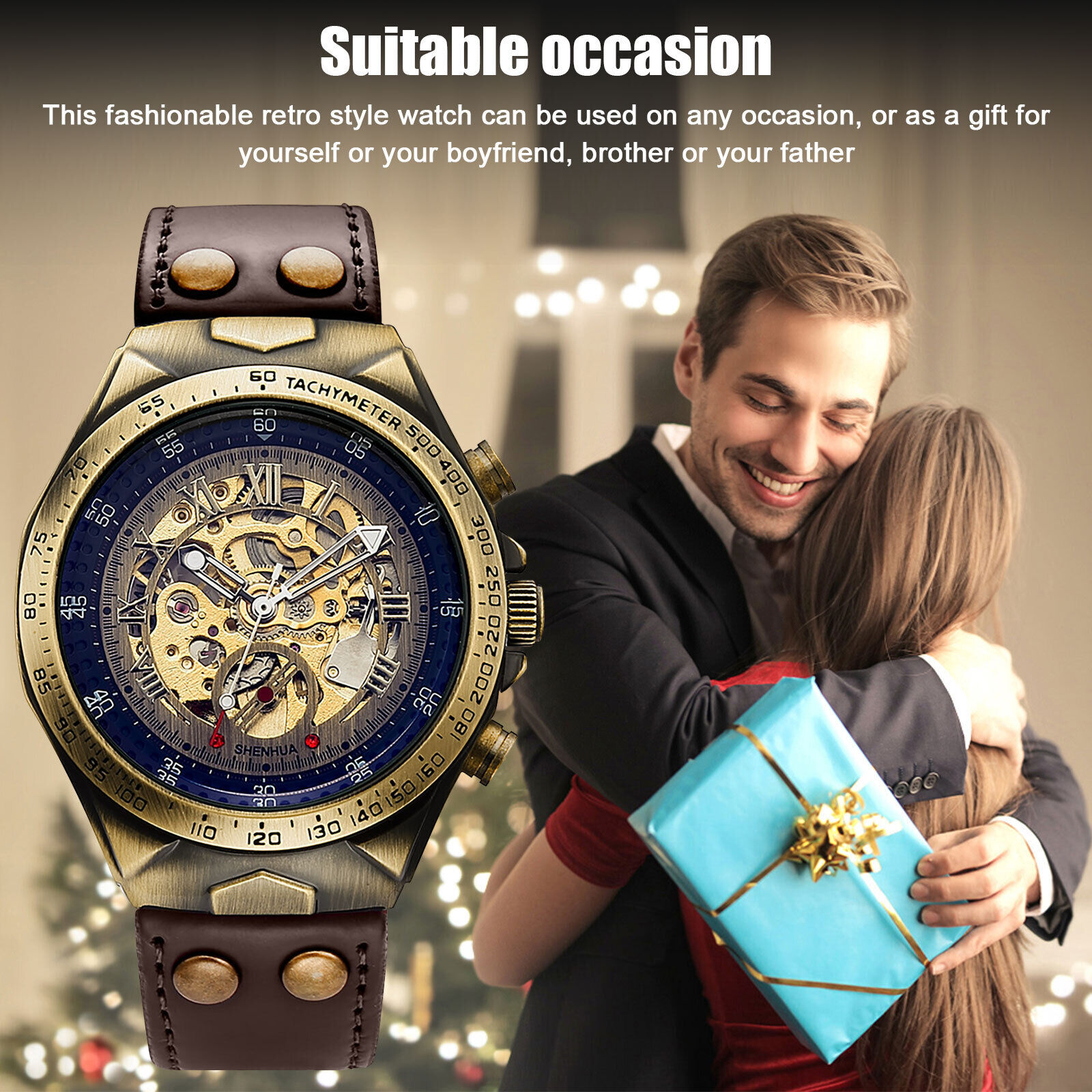 Men's Luxury Automatic Mechanical Watch - Skeleton Dial