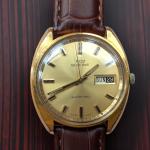Vintage Glycine Automatic Day-Date Men’s Gold 70s Watch 34mm Runs
