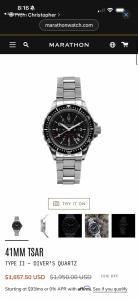 Marathon TSAR 41mm Quartz Dive Watch - US Military