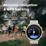 SUUNTO Run Sports Watch, 1.32" AMOLED Touchscreen w/Crown Button, 12D Battery Life, Dualband Accurate GPS, Wrist Heart-Rate & Sleep Health Tracking, 35g Lightweight & 4GB Offline Music, Frost Gray