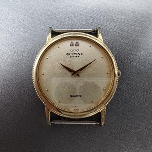 Glycine Watch Men 32mm Champagne Dial Gold Tone Round New Battery