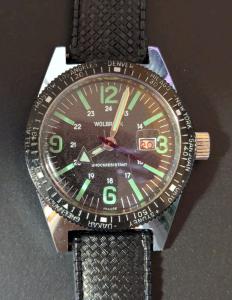 Wolbrook Skindiver Vintage Watch Original Working Condition
