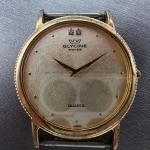 Glycine Watch Men 32mm Champagne Dial Gold Tone Round New Battery