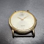 Glycine Watch Men 32mm Champagne Dial Gold Tone Round New Battery