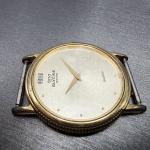 Glycine Watch Men 32mm Champagne Dial Gold Tone Round New Battery
