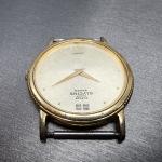 Glycine Watch Men 32mm Champagne Dial Gold Tone Round New Battery