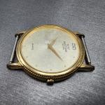 Glycine Watch Men 32mm Champagne Dial Gold Tone Round New Battery