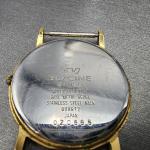 Glycine Watch Men 32mm Champagne Dial Gold Tone Round New Battery