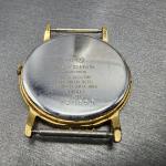 Glycine Watch Men 32mm Champagne Dial Gold Tone Round New Battery