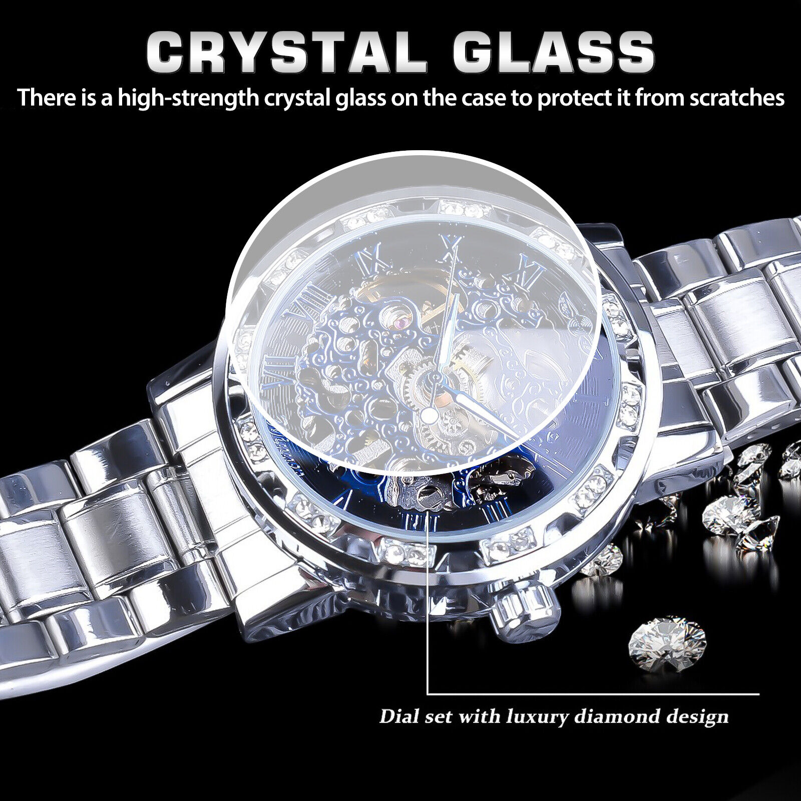 Men's Luxury Automatic Mechanical Stainless Steel Watch