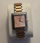 Filippo Loreti Womans Square Pink/Gold tone watch.  New battery, *works*