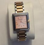 Filippo Loreti Womans Square Pink/Gold tone watch.  New battery, *works*