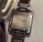 Filippo Loreti Womans Square Pink/Gold tone watch.  New battery, *works*