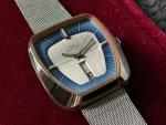 STUNNING 1970s MCM GLYCINE COMPRESSOR AUTOMATIC, BLUE FADE DIAL! NEW OLD STOCK!