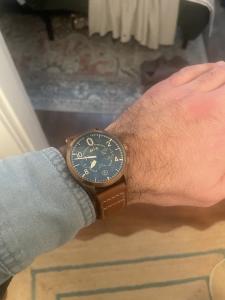 AVI-8 Spitfire Chronograph Bronze Watch Green Dial Men’s