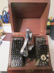 Vintage C & E Marshall Co. Watch Repair Staking Set with Orig. Box