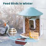 NETVUE by Birdfy Pro Smart Bird Feeder with Camera Solar Panel, Instant Arrival Alerts, Live Stream & Night Vision for Outdoors & Backyard Hummingbird, Cardinalis & Oriole Watching, Ideal Gifts, Blue