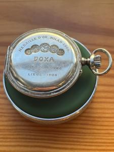 DOXA Hors Concours .800 Silver Pocket Watch LIEGE 1905, Medaille D’or Milan 1906